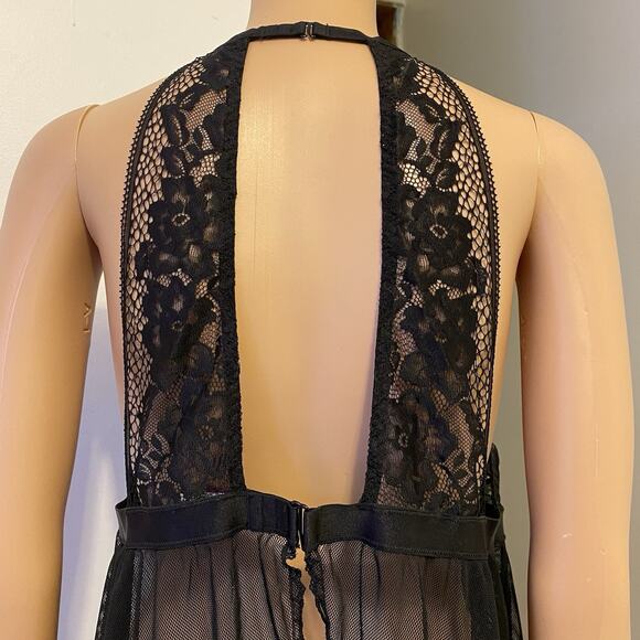 Adore Me HotSexy Black MeshLace Lingerie Babydoll Romantic MiniDress Intimate 2X - Picture 6 of 9